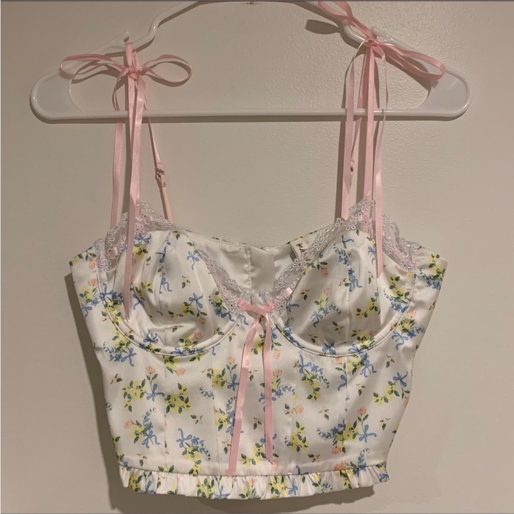 For Love and Lemons Bow Tank Top Medium